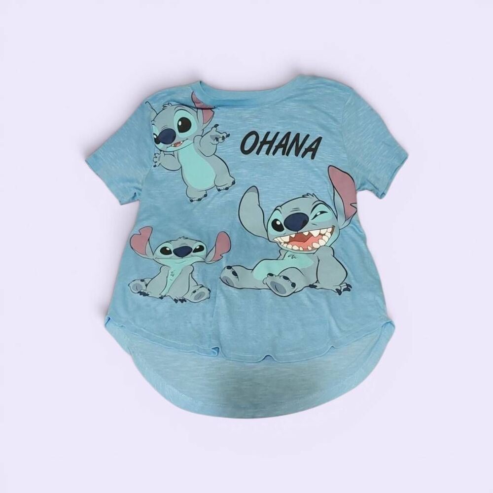 Disney Girl's STITCH Ohana Stitch Short Sleeve T-Shirt M(7-9)